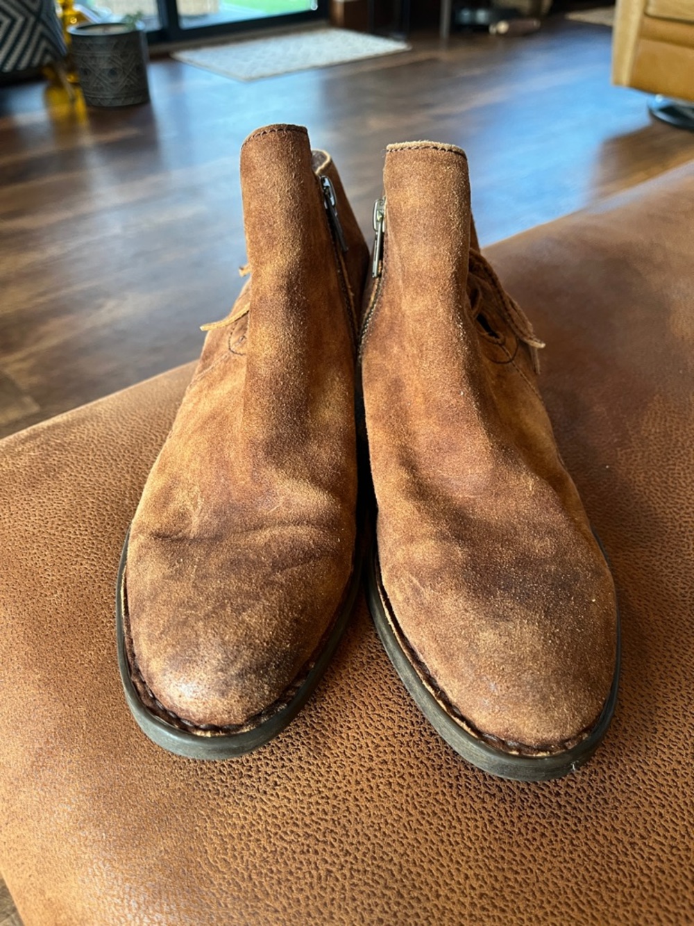 Born Women's Margrit Brown Suede Ankle Booties - Picture 5 of 7